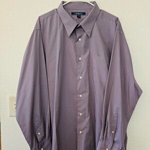Croft & Barrow Mens Dress Shirt XXL 18 1/2-19 Lavender Long Sleeve Button Down
